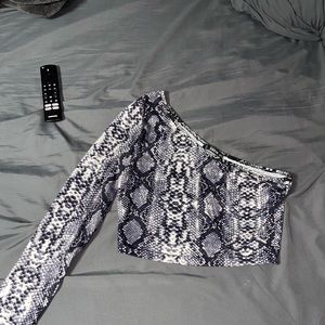 Snake print crop top